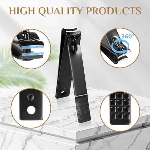 Manicure Set Professional Nail Clipper Kit-26 Pieces Stainless Steel Manicure Kit,Nail Care Tools with Luxurious Travel Case Nail Grooming Kit Present for Men Husband Boyfriend Parent