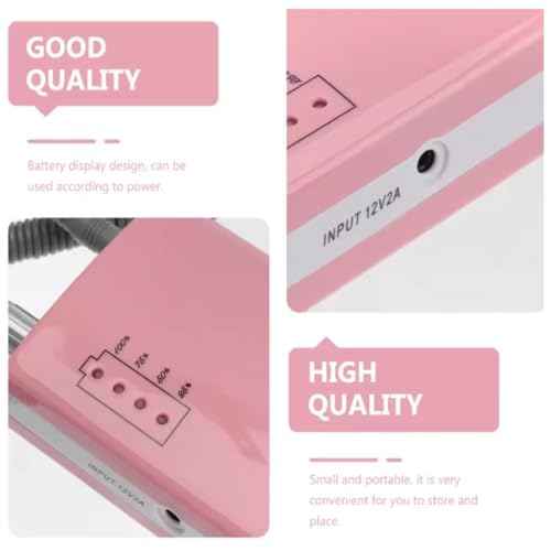 Electric Nail Drill Machine 30000rpm High Speed Nail Polishing Machine with 6 Grinding Heads 100?240V Rechargeable Lithium Battery ABS Material for Manicure Salon or Home Use (US