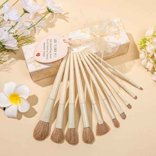 Christmas Gifts for Tween & Teen Girls, 11PCS Birthday Gifts Basket Teen Girls Trendy Stuff with Empowering Tasks Make up Brushes & Bag, Beauty Advent Calendar Wrapped Gifts Box