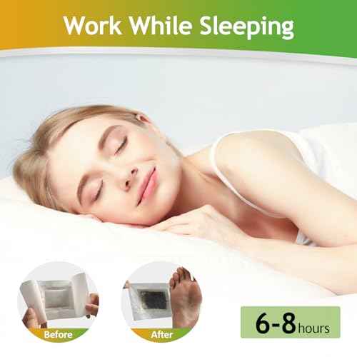 122 Pads Foot Pads Natural Turmeric & Ginger, Wormwood, Bamboo Vinegar, Included 62Pads Goodnight Patches and 62 Adhesive Sheets