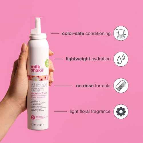 milk_shake Whipped Cream Leave-in Treatment | Creamy, No-Rinse Conditioning Mousse with Milk Proteins and Fruit Extracts | Hydrates, Detangles, and Smooths for Silky, Healthy-Looking Hair