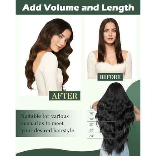 Ugeat Balayage Human Hair Weft Extensions 22 Inch Dark Brown Mix Chestnut Brown Hair Extensions Real Human Hair Sew in Wefts Long Straight Double Weft 100G