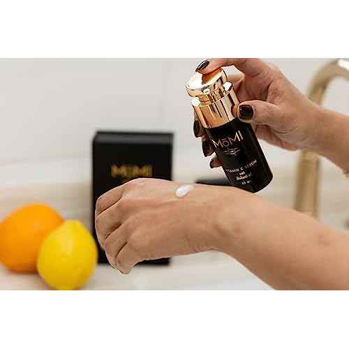 M?MI Vitamin C Serum with Bakuchiol. Brightening, firming, helps with hyperpigmentation. Contains 20% THD Ascorbate, HA, Ferulic Acid, Vitamin E and Bakuchiol,
