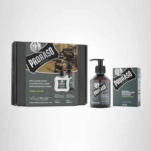 Proraso Beard Care Duo Kit for New or Short Beards with Beard Balm and Beard Wash, Cypress & Vetyver