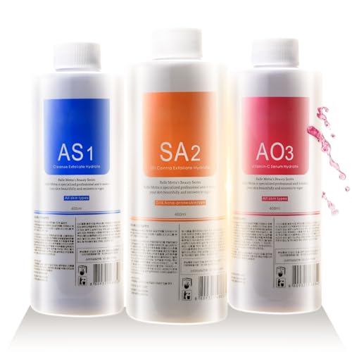 Professional Hydro Peeling Solution for Hydrodermabrasion Machines ? Bubble Solution for All Skin Types (AS1, SA2, AO3) ? Deep Cleansing, Hydration, and Anti-Aging