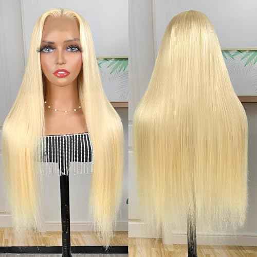 VIPbeauty 613 Lace Front Wig Human Hair Blonde 13X6 HD Transparent Lace Front Wigs for Women 200 Density Blonde Glueless 20 Inch HD Straight Lace Frontal Wigs Human Hair Pre Plucked