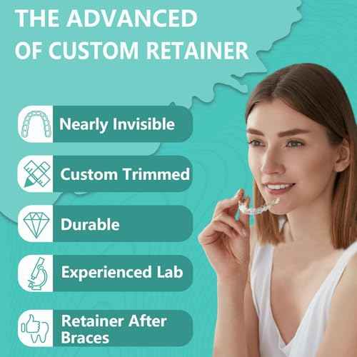 Custom Clear Retainers for Teeth, Retainer Kit for Teeth, Comfort Fit Dental Retainer for Adults & Kids, Prevent Teeth Shifting (Upper & Lower, Count, 2)