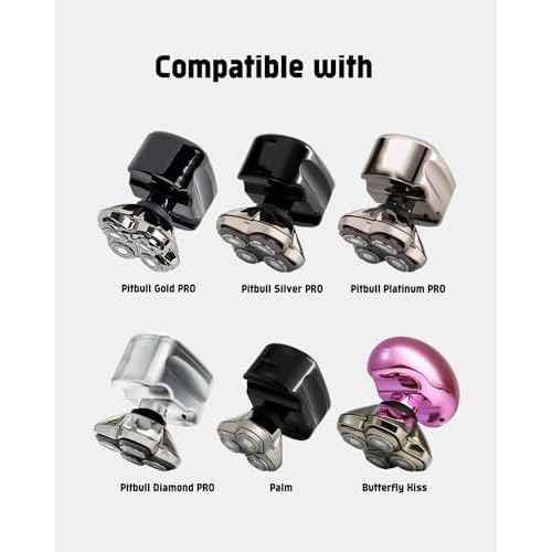 Pitbull Shaver Replacement Blade for Skull Shaver Replacement Heads Compatible with Pitbull Gold Replacement Blades Skull Shaver Replacement Blades, 4 Pack Skull Shaver Blades, Gifts for Bald Men