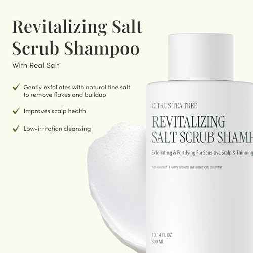 CURLYSHYLL Revitalizing Salt Scrub Shampoo | Exfoliating & Clarifying Scalp Treatment | Dual Salt Formula | Scalp Care for Thinning Hair | 300ml