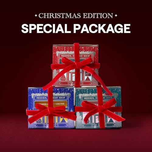 Mediheal Holiday Edition Collagen Ampoule Pad ?Skin Firming & Restore Elasticity - Tighten Wrinkles & Lines - Vegan Eco Silk Pads,100 Pads,Christmas Gift