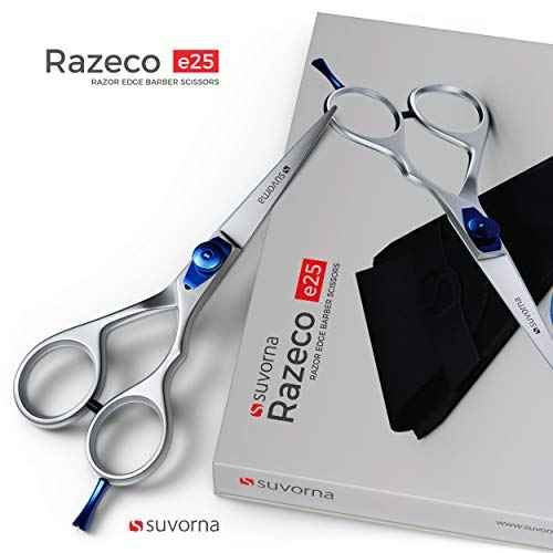 Suvorna 5.5 inch Barber Scissors | hair shears professional | haircutting scissors for adults | Hair Scissors Women & Men | Hairdresser Scissors | Hair Scissors Professional | Haircut Scissors.