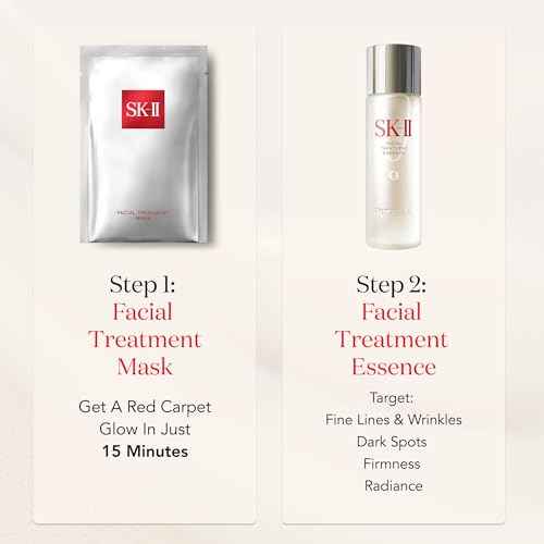 SK-II Glow Up Duo Anti-Aging Skin Care Set - Includes Facial Treatment Essence Skincare & 3 Hydrating Face Masks - Targets the Appearance of Fine Lines, Sun Spots & Dull Skin (4 Count)