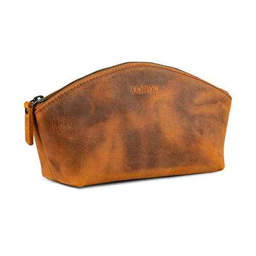 Londo Genuine Leather Versatile Gondola Style Handbag - Cosmetic, Toiletry, Makeup, Shaving Organizer Bag - Dopp Kits - Unisex