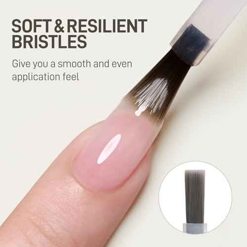 GAOY Clear Builder Base for Gel Nail Polish, 16ml Rubber Base Builder Gel, Nail Strengthener for Natural Nails, Soak Off Long Lasting UV Gel