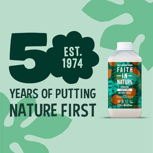 FAITH IN NATURE Natural Conditioner - Vegan & Cruelty Free, No SLS or Parabens - 84.5 fl oz, Coconut