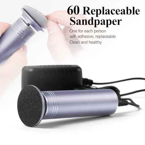 Upgraded Electric Callus Remover for Feet 1200rpm, Adjustable Speed Professional Electric Foot Sander Foot Filer Women Men Pedicure Tools for Feet Callus Remover, FCR-2 Gray
