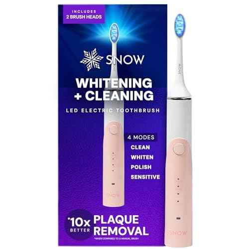 SNOW LED Electric Toothbrush Gen 2 - Rechargeable Electronic Brush for Adults - Sonic Technology w/LED Light Whitening & Cleaning Powered w/Sonic Technology for Oral Routine Coastal Sunset Pink Gen2