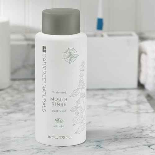 CariFree Naturals Mouth Rinse | pH Elevated, Fluoride-Free, with Magnolia Bark & Essential Oils, Organic Ingredients, Alcohol-Free, Dentist Recommended, Dentist Developed, Wild Mint Flavor, 16 fl oz