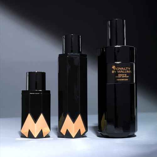 Onyx Body Spray, 8 oz - Luxurious Long-Lasting Perfume for Men - Fougere Amber Wood Fragrance - Cardamon, Pear, Bergamot Top Notes - Ideal Gift for Men