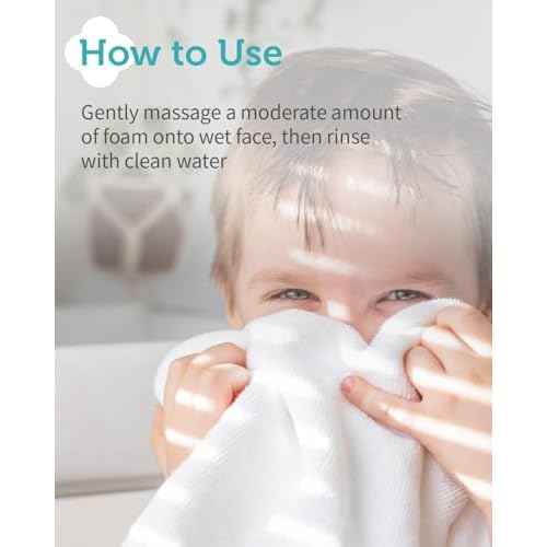 GOONGBE Kids' Bubble Facial Cleanser - Korean Kids Low pH Bubble Foam Face Wash - Gentle Cleansing & Hydrating with Panthenol and Amino Acids - Allergen Free Scent, 3.38 fl.oz. 2 Pack
