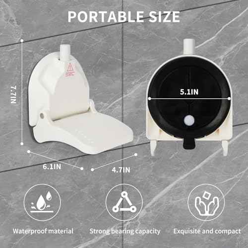 Shower Foot Rest for Shaving Legs,Shower Shaving Foot Rest,Foot Rest for Shower with Powerful Suction Cup,Foldable Shower Shaver Foot Rest Suitable for RV Bathroom,Easy to Carry While Traveling