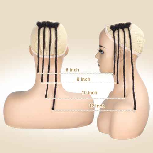 18 inch 40 Strands Loc Extensions Human Hair, Real 0.6cm Width Human Hair Dreads Extensions for Man/Women Full Handmade Dreadlocks Can be Dyed(1b)