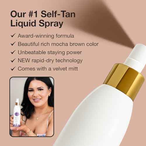 Fake Bake Flawless Self-Tanning Liquid Streak-Free, Long-Lasting Natural Glow For All Skin Tones - Sunless Tanner with Professional Mitt For Easy Application, Black Coconut Scent - 6 oz (Pack of 2)