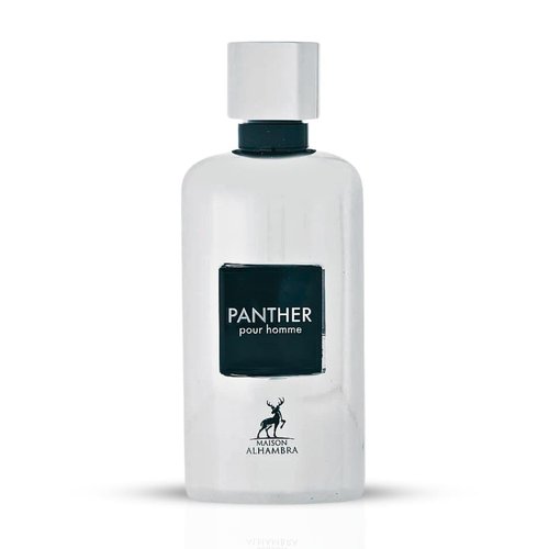 Maison Alhambra Panther Pour Homme Eau De Parfum Spray 100ML (3.4 OZ) Long Lasting Arabian Perfume For Men - Premium Perfume Men Fresh, Citrusy & Spicy Fragrance with Vanilla, Vetiver & Lavender Notes