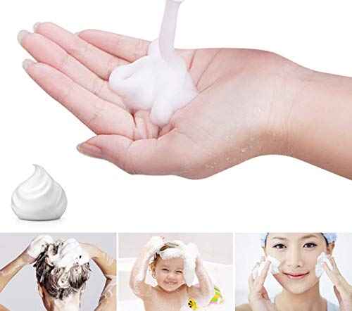 2Pcs 100ML 3.5OZ Refillable Clear Plastic Foaming Pump Dispenser Empty Foamer Bottle Travel Toiletries Bottle Cosmetic Container Jar Vial for Shampoo Body Wash and More