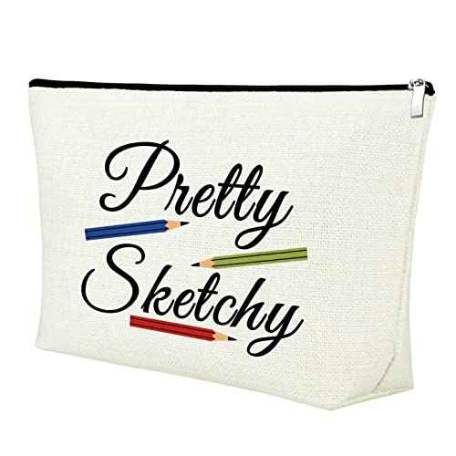 Colored Pencils Artists Gift Makeup Bag Artist Paint Lover Gifts Cosmetic Bag Artist Painter Gift Funny Art Student Graduation Gifts Christmas Birthday Present for Women Friend Girls Travel Pouch