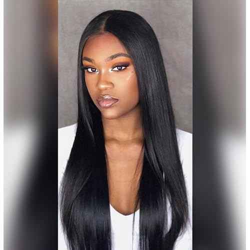 Essent Seamless Sleek Straight Clip in Hair Extensions Seamless Real Human Hair, 16 Inch 1Pack 130g 7Pcs Human Hair Extensions for Women Natural Black