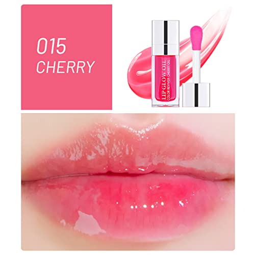 Yasovigi Hydrating Lip Oil Plumping Lip Tint Moisturizing Lip Gloss, Transparent Lip Balm Care Stick Nourishing Repairing Non-sticky, Moisture&Lighten Lip Lines (5 Colors Set)