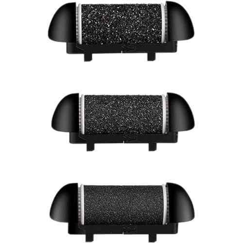 Extra Coarse 3 Refill Rollers for Electric Feet Callus Remover BK-506, Replacement Rollers Heads Foot Care Pedicure Tools 3 Pack- 1 Extra Coarse, 1 Regular Coarse, 1 Gentle Coarse Refill Rollers