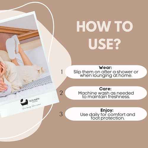 Natural Toweling Slippers - GOTS Certified 100% Organic Cotton, Ultra Soft, Machine Washable Indoor Slippers for Bath and Home S Size US (6-7 Women/5-6 Men)