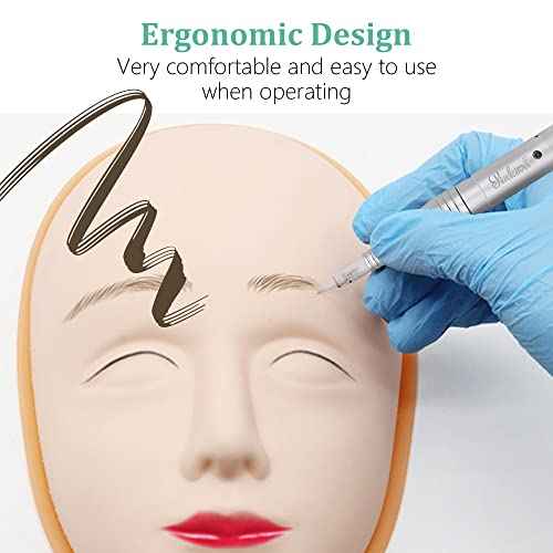 Pinkiou Permanent Makeup Machine MicroPigmentation Pen Hair Stroked Eyebrow Professional Microblading Pen Machine For EyeBrow Eyeline Lip Brow Lamination£¨Silver£©