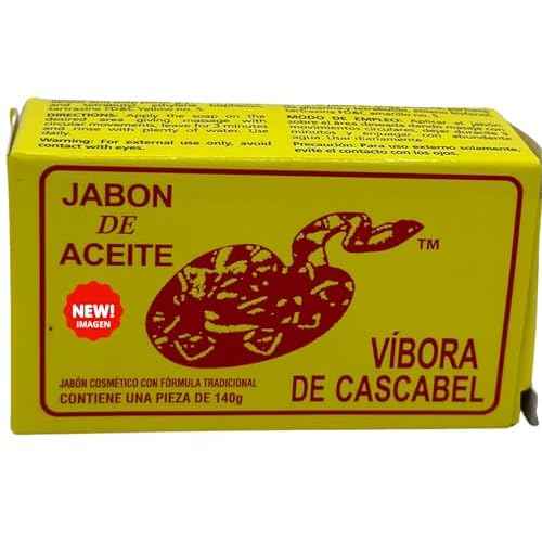Jabon de aceite de vibora de cascabel (140g) jabon para la cara y todo el cuerpo- Ayuda a eliminar el acne y pa?o/Rattlesnake soap (4.93 (1)