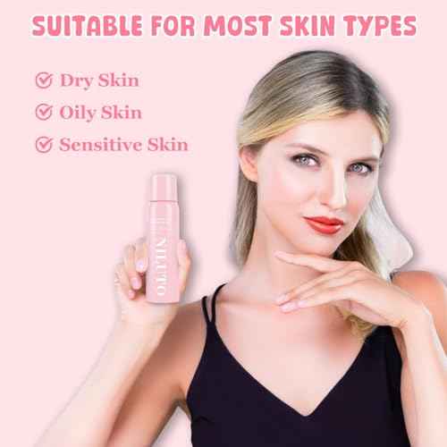 2Pack Hair Identifier Spray for Face Shaving, Moisturizing and Skin Care Dermaplaner Spray,Skin Body Hair Identifier Comfortable Face Shaving Powder (Pink 2pack 01)