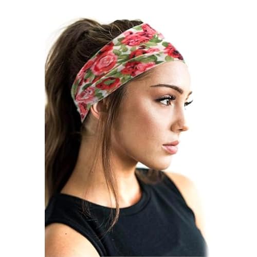 AKTVSHOW 12 Pack Boho Headbands - Wide Non-Slip Elastic Headbands, Trendy Hair Accessories for Women's Yoga, Workout, and Fashion