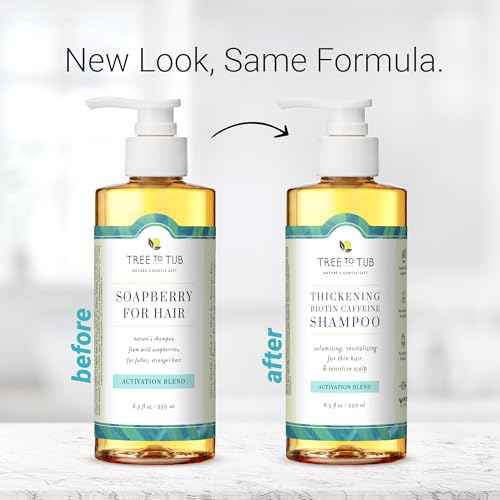 Tree to Tub Biotin Fine Hair Thickening Shampoo for Thicker, Fuller Volume - Gentle Volumizing Sulfate Free Argan Oil Shampoo for Women & Men w/Caffeine, Organic Saw Palmetto, All Natural Tea Tree