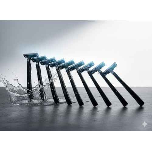100 Twin Blade Black Disposable Razors in Bulk - Professional or Home Use