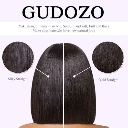 Yaki Straight Bob Human Hair Wigs 9x6 Bye Bye Knots HD Lace Front wig Glueless Wigs Human Hair Pre Plucked Pre Cut Pre Everything Yaki Bob 180% Density 10Inch