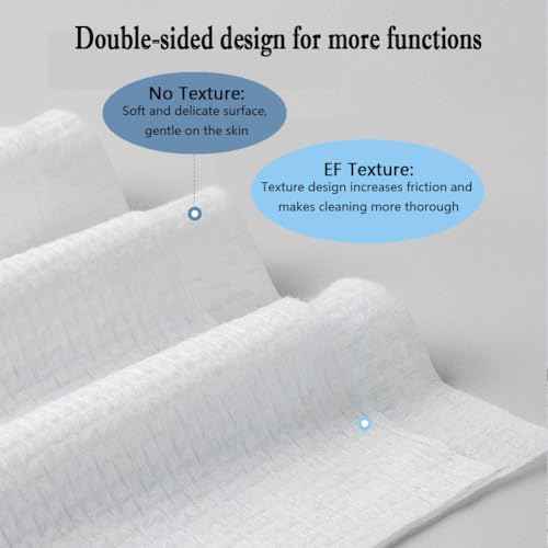 Disposable Face Towels, Facial Cleansing Cloths, Extra Soft Makeup Removing Cleansing 10"¡¿12" Face Towelettes, Skin Care and Makeup Removal, 100% Pure Plant Fiber