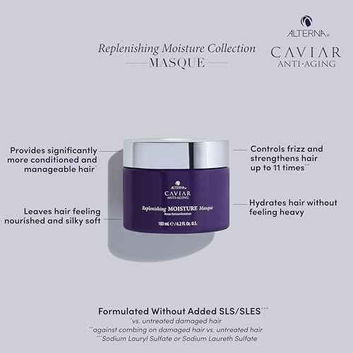 Alterna CAVIAR Anti-Aging Replenishing Moisture Hair Masque | Replenishes Dry, Coarse, Damaged Hair | Sulfate Free