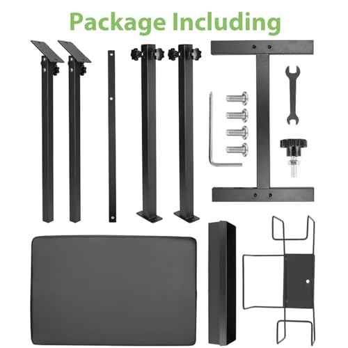 XL Tattoo Arm Rest and Legrest Stand 360¡ÆAdjustable Armrest Foldable Legrest Leather Pad Thick Sponge Stable Base for Tattoo Studio Tattoo Artists