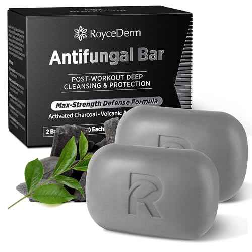 Roycederm Antifungal Soap for Active Skin ? Medicated Bar for Athlete¡¯s Foot, Jock Itch, Ringworm with Tea Tree Oil, Charcoal & Volcanic Ash