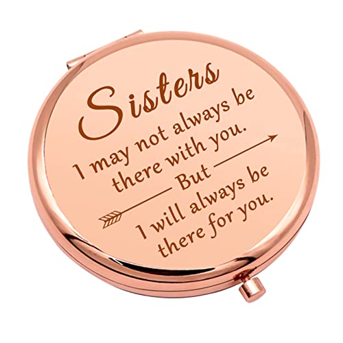 Sister Gifts from Sister Birthday Gifts for Sister Compact Makeup Mirror for Best Friend Bestie Sister Birthday Gifts Thank You Gifts for Her Folding Makeup Mirror Christmas Graduation Gifts