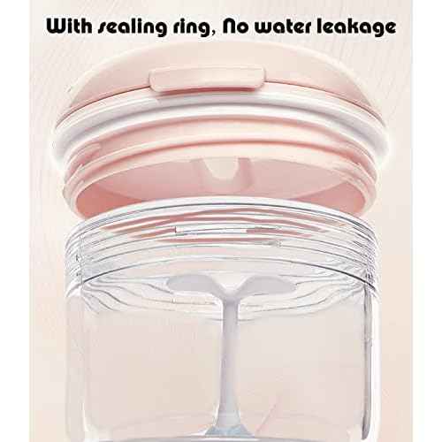 MURRI&MURRDI Retainer Mouth Guard Soak Container Box, Denture Bath Case with Strainer Basket, Braces Cleaner Cup Leak Proof, Travel Cleaning Storage Holder for Aligners Dental, Pink