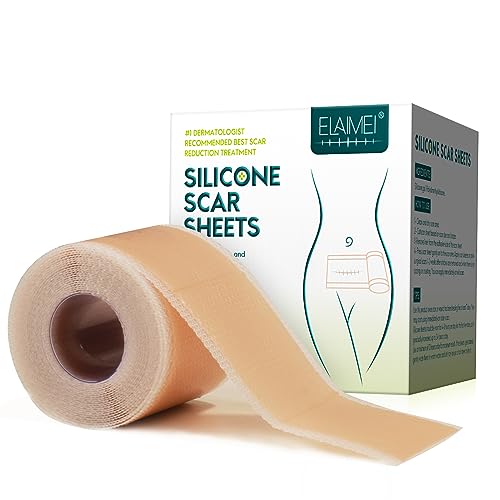 Silicone Scar Sheets (1.6¡± x 120¡± Roll-3M), Silicone Scar Tape Roll, Scar Silicone Strips, Reusable, Professional Scar Removal Sheets for C-Section, Surgery, Burn, Keloid, Acne et