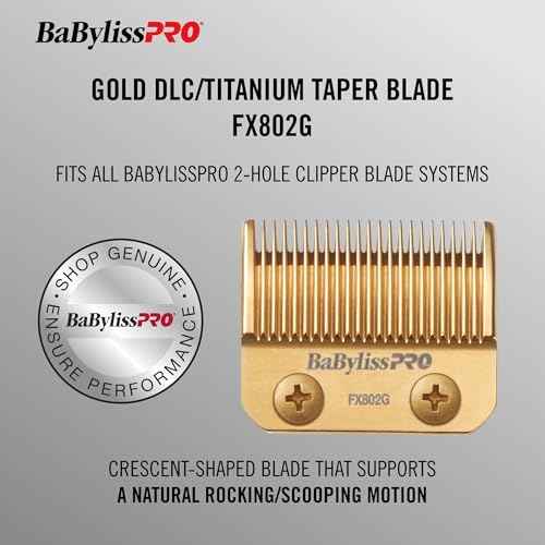 BaBylissPRO Replacement Taper Clipper Blades for FX870, FX825, FX673 Clippers and most 2-hole blade systems