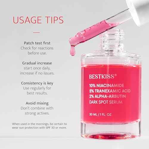 10% Niacinamide + 5% Tranexamic Acid + 2% Alpha-Arbutin Dark Spot Serum with Ceramides Hyaluronic Acid Centella Asiatica - Korean Glass Skin Vegan Paraben Fragrance Cruelty Free 1 FL OZ/30mL